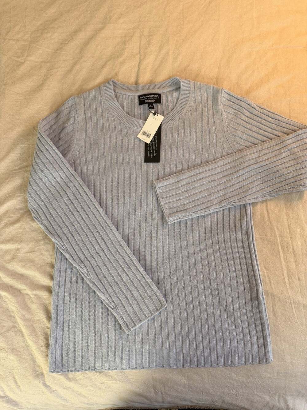 Banana Republic Women’s L Cable Knit Sweater Italian Yarn Preppy